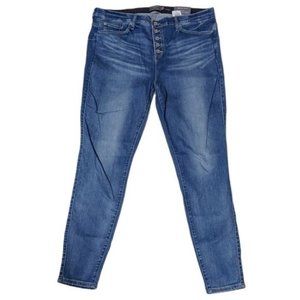 Torrid Button Fly Bombshell Skinny Jeans Medium Wash High Rise 22 XT New